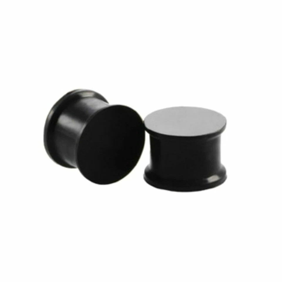 1 PAAR 3MM - 25MM SILIKON PLUGS OHR TUNNEL PIERCING FLESH PLUG STÖPSEL SCHWARZ - Bild 1 von 1