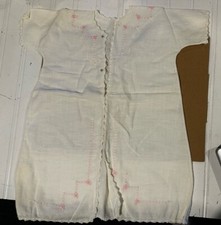 Vintages 1960  s Floral White  Pink Baby Pajama Shirt