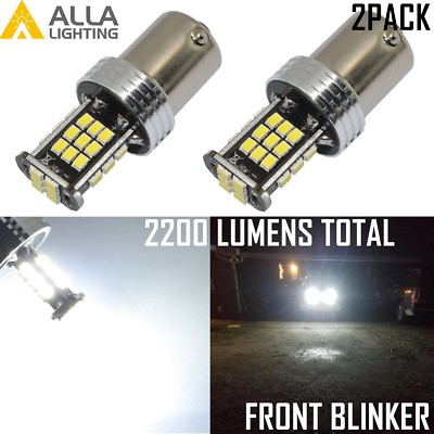 Alla Lighting 1157 6000K 30-LED Front Turn Signal Lights Blinker Bulb Lamp,White