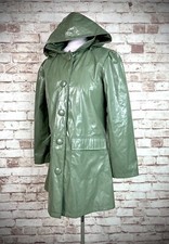 Ultra Shiny Wet Look Pu Rain Coat Jacket Trench Mac Sissy Mistress 14 40” Bust
