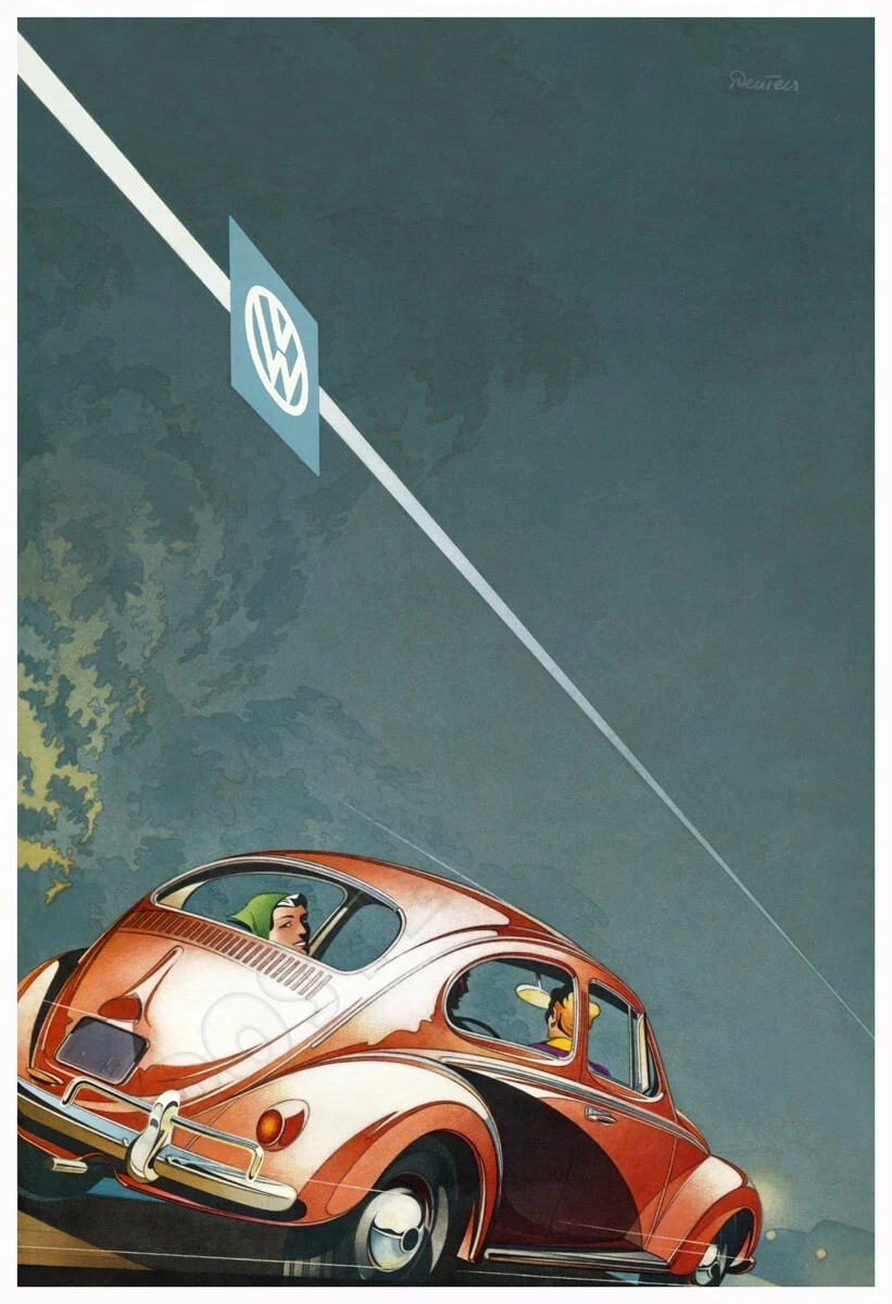 SUPER BEETLE AUTO VW Rgya-POSTER HQ 40x60cm d'une AFFICHE VINTAGE