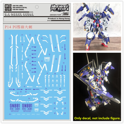 D.L quality Decal water paste For 1/60 PG EXIA Avalanche Armor GN Sword