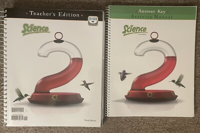 BJU Homeschool Science Teacher Man. -3rd Ed. w/ CD Plus Activity Manual Answers