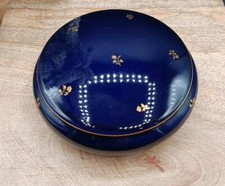Vintage Dore A Sevres Manufacture Nationale Sevres Cobalt Bowl  Lid Collectible