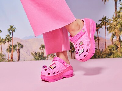 NIB Barbie Pink Crocs Platform