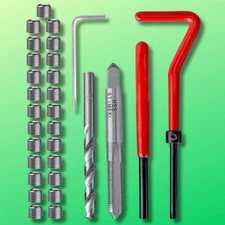30Pcs M6 X 1.0mm Metric Thread Repair Insert Kit Helicoil Car Pro Coil Tool