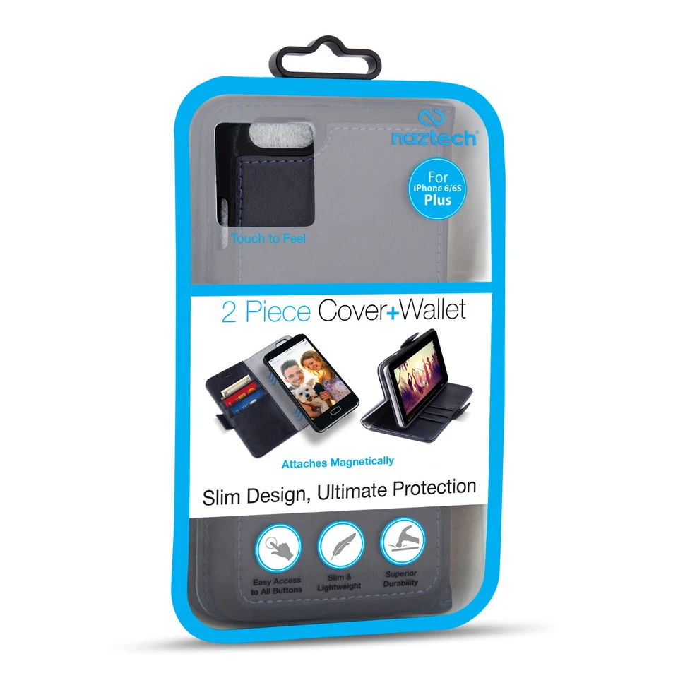 Funda Magnética Naztech Allure + Cartera para iPhone 6/6s Plus - Negra Foto 3 de 4