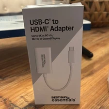 NEW White USB-C to HDMI Adapter Best Buy Essentials