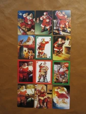 12 Coca-Cola Advertising Playing Swap Cards Santa Claus X-Mas