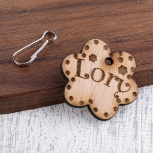 flower shaped dog tag