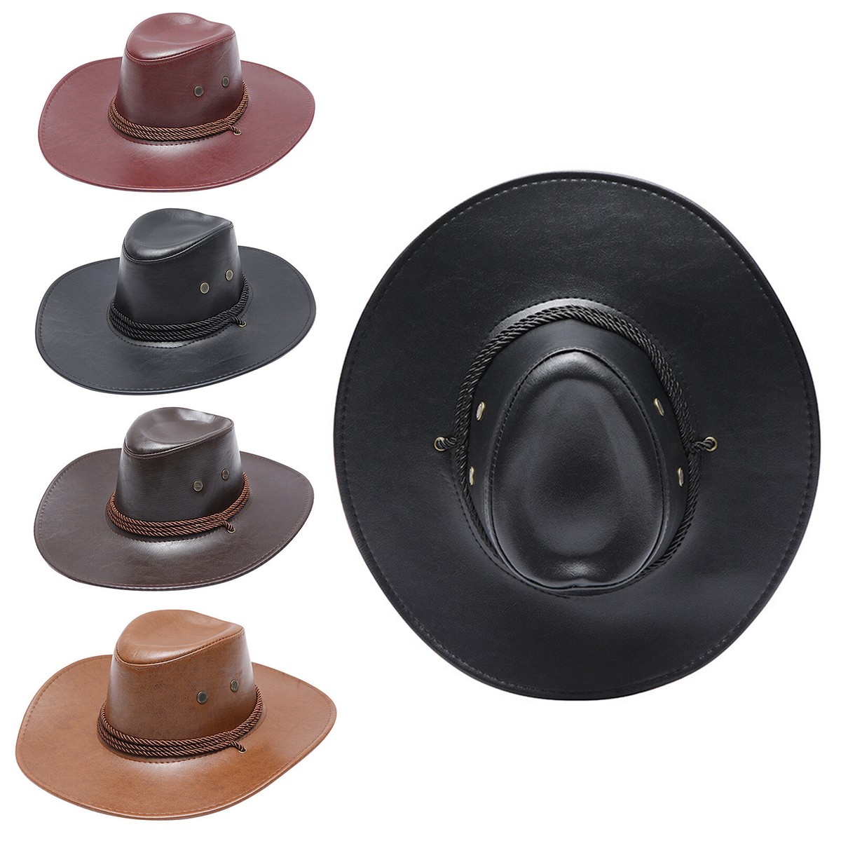 Sun Hats Cowboy Hat For Working Outside Unisex Cowboy Brim Hat