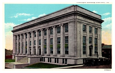 Danville VA Virginia Municipal Building Exterior View Linen Postcard