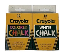 Crayola 1985 Binney  Smith Crayola White Chalk 12  Colored Chalk 12