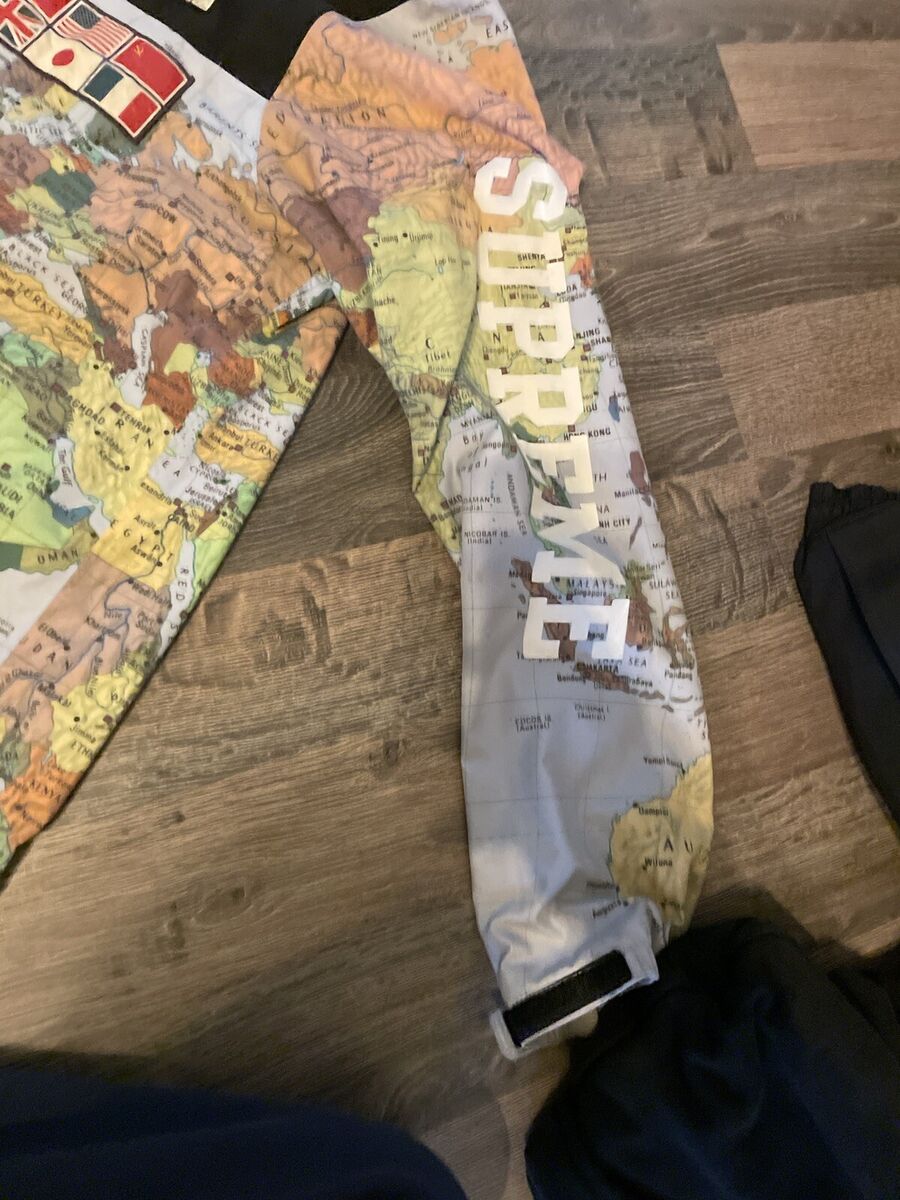 Supreme TNF North Face Atlas World Map Coaches Jacket W Hood Supreme TNF North Face Atlas World Map Coaches Jacket W Hood