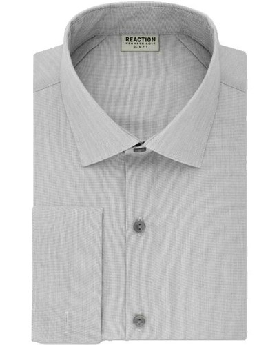 Kenneth Cole Reaction Men's Techni-Cole Slim Fit Flex Stretch Dress Shirt - Gray | eBay Kenneth Cole Reaction Men's Techni-Cole Slim Fit Flex Stretch Dress Shirt - Gray | eBay