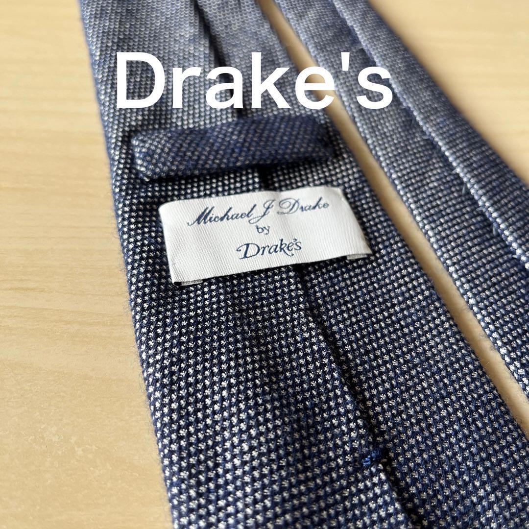 Drake's Michael J.Drake ドレイクス イギリス製シルクタイ Drake's Michael J.Drake ドレイクス イギリス製シルクタイ