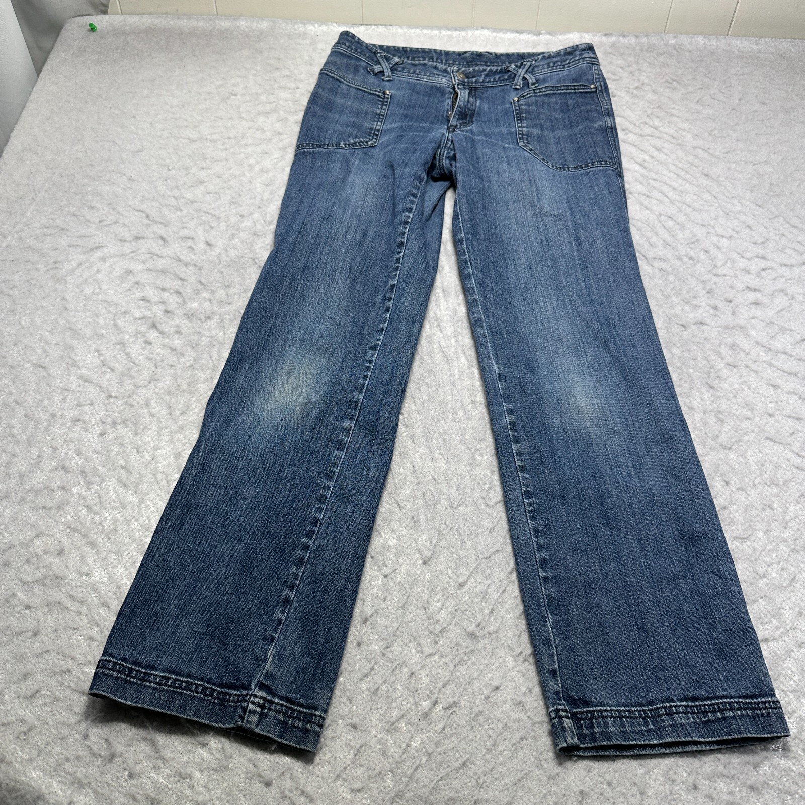 Jeans Merrell gamba dritta lavaggio medio denim vita media donna taglia 6 31 x 30