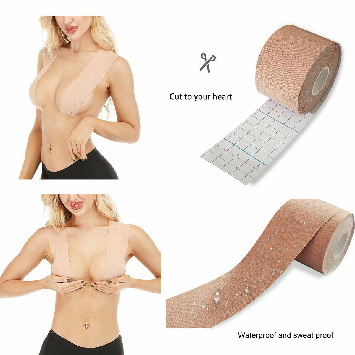 Body Invisible Bra Boob Tape Nipple Cover Breast Lift Tape Push Up Sticky  Bra UK