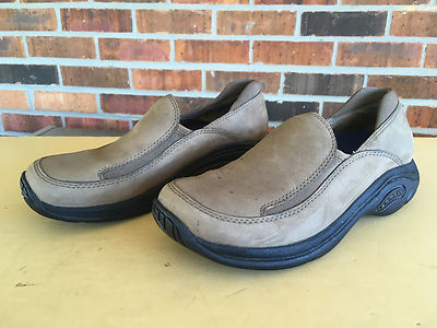 WOMENS MERRELL TREVISO MOC STONE BROWN SUEDE SLIP-ON Sz 6                 B13(5)