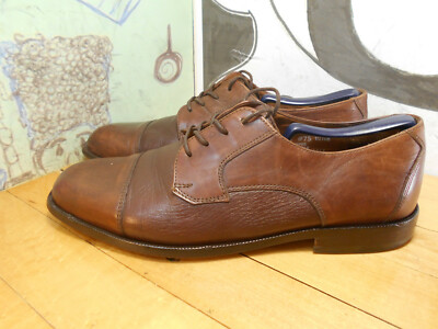 Bostonian Brown Leather Cap Toe Oxfords Men's 9.5M #27849 Made in