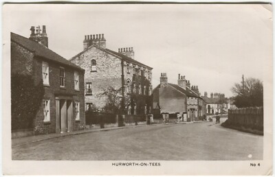 HURWORTH ON TEES, STREET VIEW - Durham Postkarte G Prudhoe