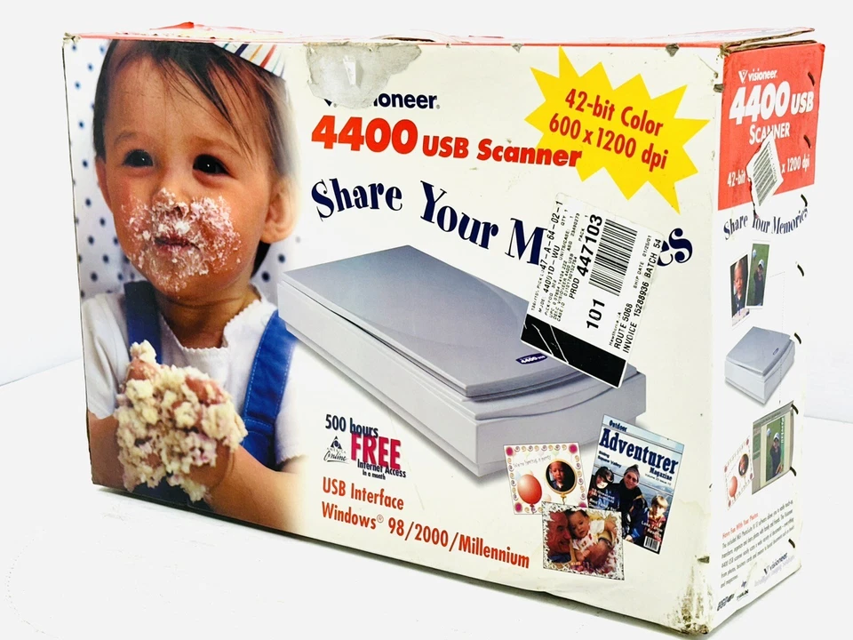 VISIONEER 3300 FLATBED SCANNER - NEW IN BOX - PARALLEL PORT... ■■NEW■■ - Image 2 of 4