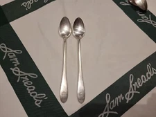 2 Greenbrier Resort Hotel Vintage Springhouse silver 7 3/4" Iced Teaspoon 