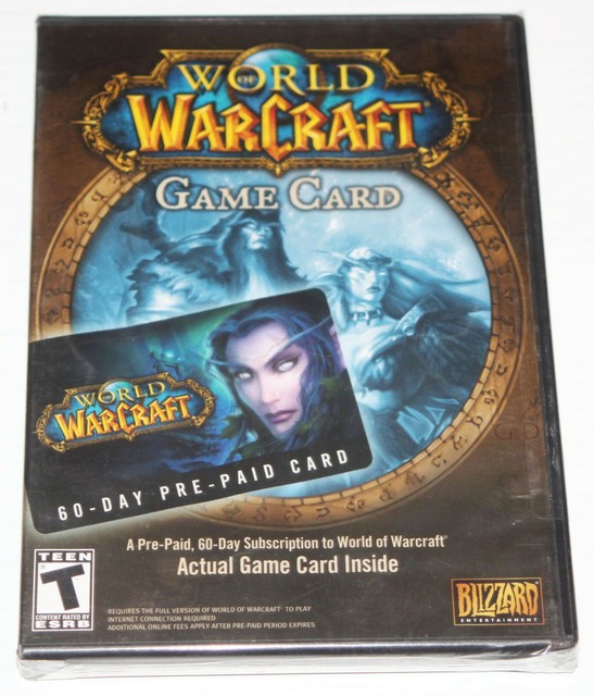 World of Warcraft Game Card 60 Day Prepaid Subscription for sale