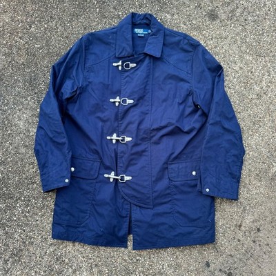 Vintage Polo Ralph Lauren Men Navy Blue Coat Jacket Size Medium
