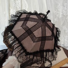 Black Lace Gothic Antique Umbrella Openable Umbrella 1/3 1/4 For BJD Doll Toy
