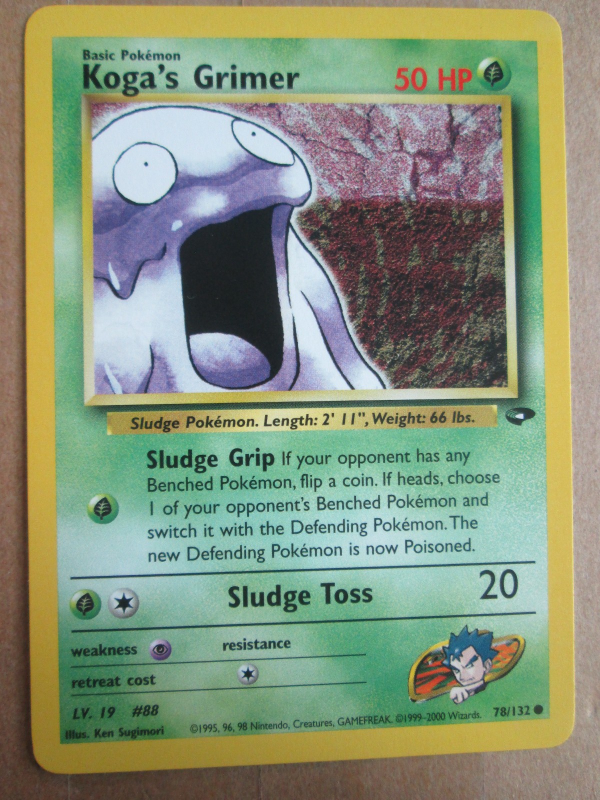 Koga's Grimer - 78/132 - Common WOTC TCG—Gym Challenge Set Pokemon Card