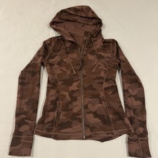 EUC Lululemon Hooded Define Jacket Nulu 8 Heritage 365 Camo Roasted Brown Multi
