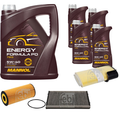 FEBI BILSTEIN Inspektionspaket 9L MANNOL Energy Formula PD 5W-40 für Porsche