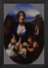 Mona Lisa Pixel Art Framed Wall Art Poster Canvas Print Picture