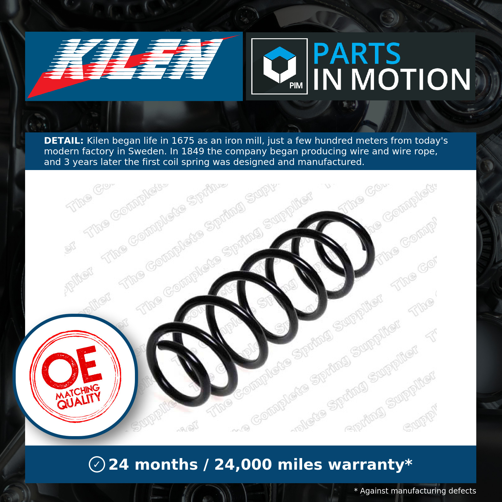 Coil Spring Rear 65029 Kilen Suspension 6E0511115K 6E0511115D Quality Guaranteed
