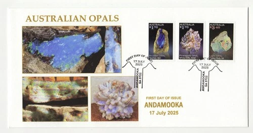 Australian Opal Mining Stamp Set Andamooka FDI pmk First Day Envelope
