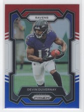 2023 Panini Prizm Red White Blue Devin Duvernay Baltimore Ravens #23