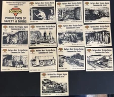 Vintage Mining Decals Consol Northern WV Commemorative Lot Of 13 1986