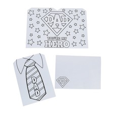 Color Your Own My Hero Father  s Day Cards - 12 Pc.