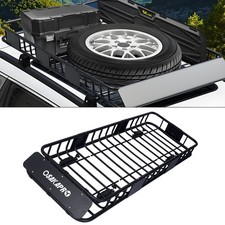 64" Steel Rooftop Cargo Carrier Basket Motoring Roof Rack Top Mount Roof Rack