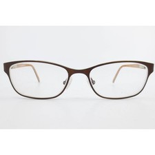 Liz Claiborne L425 0JWU Brown Eyeglasses Frames 50-16-135 Geometric Pattern Mens