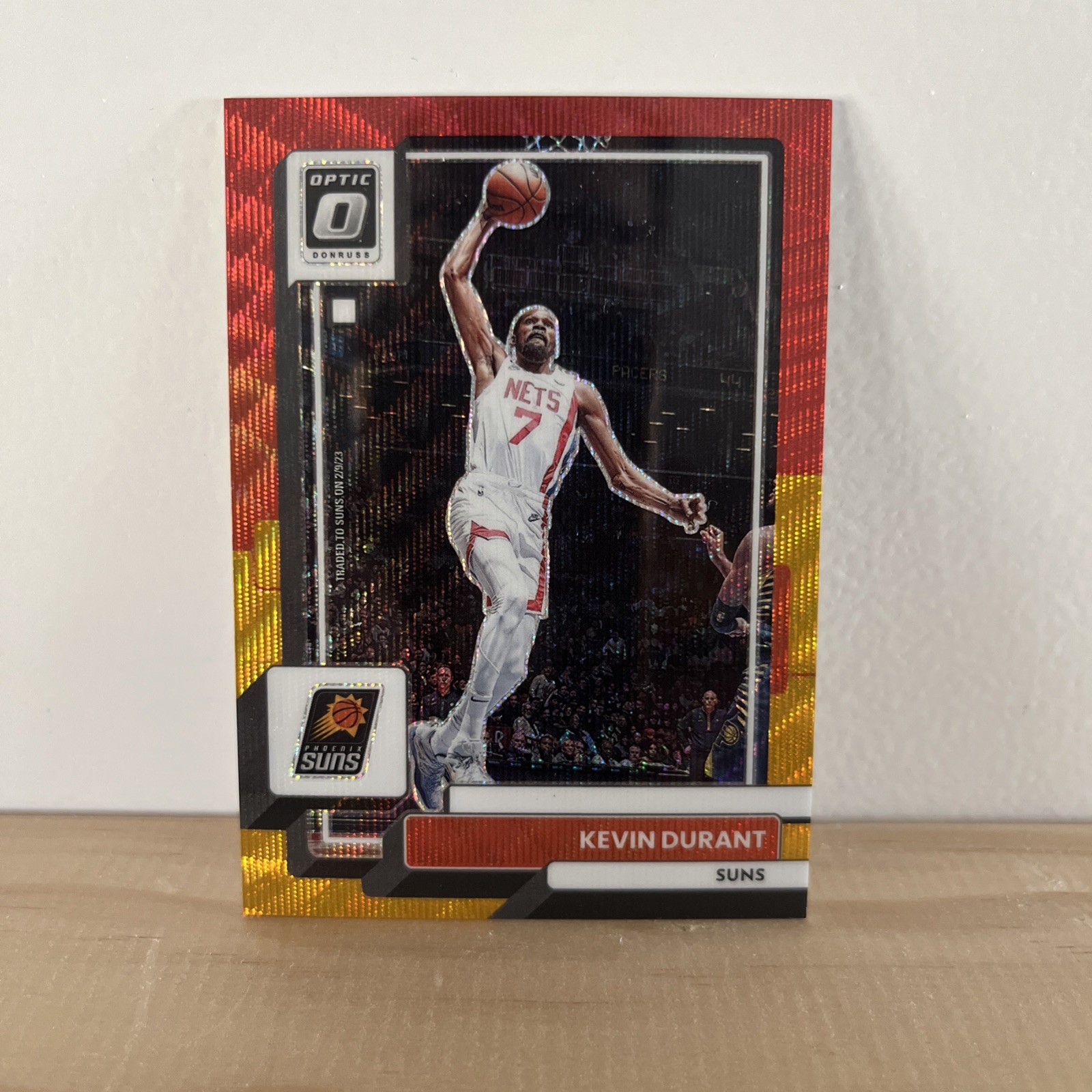Kevin Durant 2022-23 Donruss Optic Red & Gold Wave Prizm #9 /99 Parallel Asia SP
