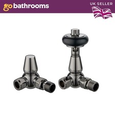 Black Nickel Woodhead Radiator Valve Universal Thermostatic Corner Rad Valve