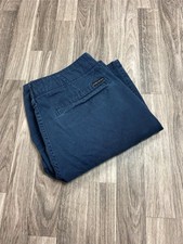 OAKLEY High Rise Flat Front Pockets Blue Chino Shorts Men's Size 33 Waist