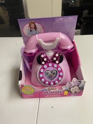 Disney Junior Minnie Mouse Ring Me Rotary Phone w/ Lights and Sounds, Ages 3+.