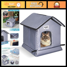 Insulated Outdoor Cat House - Weatherproof, Easy Assembly, Warm Shelter for Cats