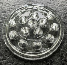 Vintage Large 16 hole Clear Glass Flower Frog for Floral Arrangements 5 Inch