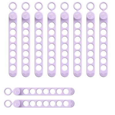 ORICO Silicone Cable Ties, Data Organizer Reusable with Locking Purple