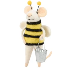 Primitives by Kathy Halloween Mouse Bee Costume Felt Critter Ornament Fall