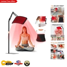 3-in-1 Red Light Therapy Panel: Adjustable 660nm and 850nm Wellness Device